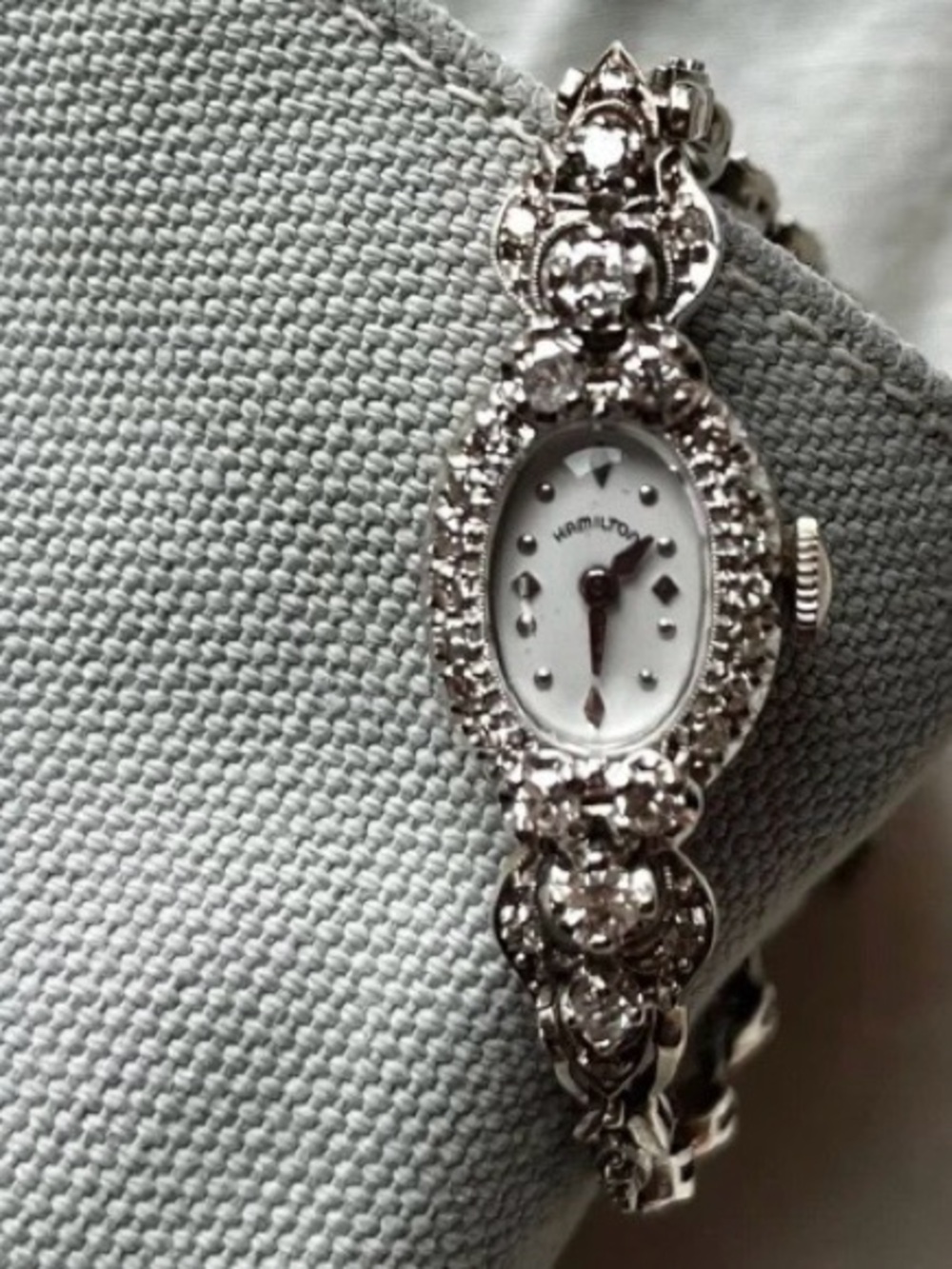 Hamilton Women's 14k Gold Diamond Bracelet Watch